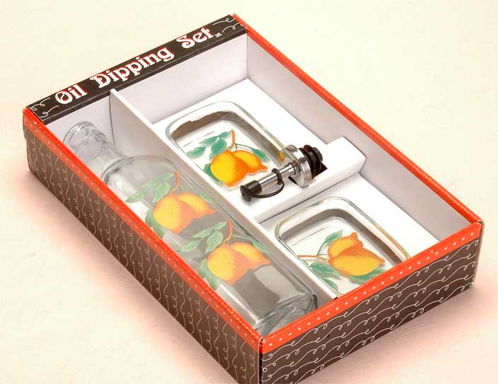 serving pieces with decal in display tray
  
   
     
    