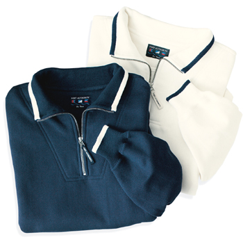 Port Authority39200- 1/4 Zip Pique Knit Sweatshirt with Tipped Trim