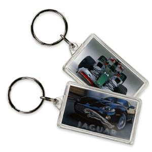 Rectangle Acrylic  key tag-detachable keychain