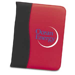 Zippered padfolio- Sign Wave Pad Holder