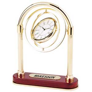 Rosewood Classic Spin Clock