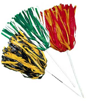 Wide Cut Streamer Rooter Poms