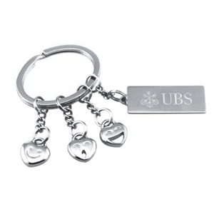 Personalized Silver Keychain - Happy Face Split Ring Key Holder