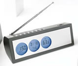 Triple Display Clock Radio