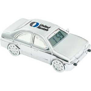 Silver car replica w/date