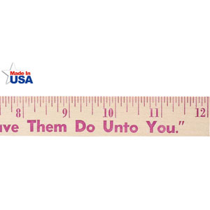 12 Inch Natural Finish Wood Ruler