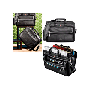 Wenger Leather Double Compartment Attache