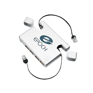 Category 5 Ethernet Cable w.4-Port Hub