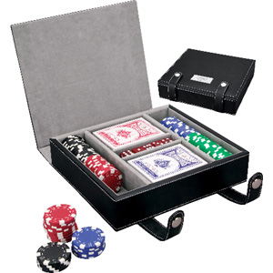 PU LEATHER POKER SET