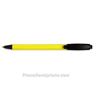 Paper Mate Sport Retractable Yellow Barrel/Black Trim, Blue Ink Ball Pen