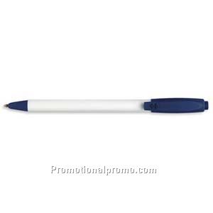 Paper Mate Sport Retractable White Barrel/Navy Trim, Blue Ink Ball Pen