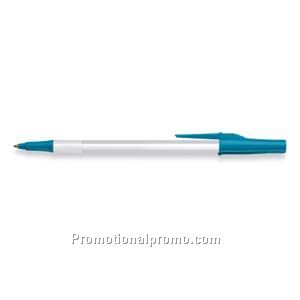 Paper Mate Write Bros Frosted White Barrel/Bright Blue Trim, Blue Ink