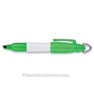 Sharpie Accent Mini White Barrel, Fluorescent Green Ink Highlighter