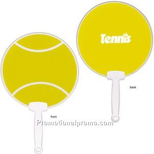 Tennis Sports Fan with Plastic Handle