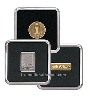 Square Stainless and Polymeric Rubber Coaster