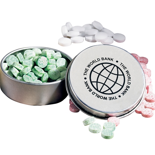 Flat top tins with mini mints