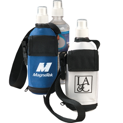 Water bottle tote w/16.9oz.sports top bottle sprin