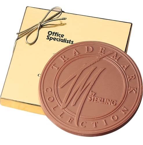 6 oz large custom chocolates in gift box