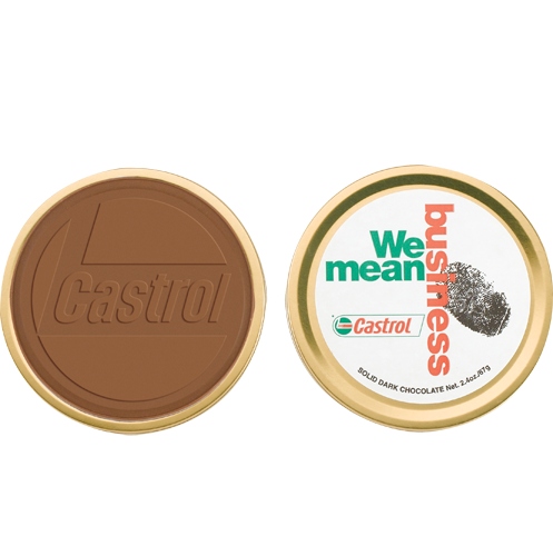 Medallion chocolate tin