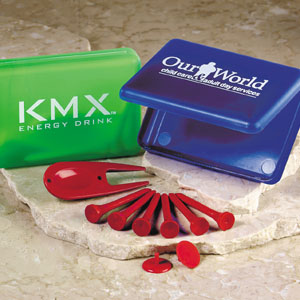 TEE'S, MARKERS & DIVOT TOOL IN PLASTIC BOXES