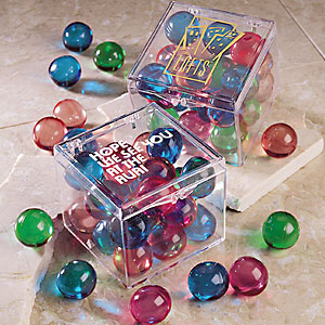 Bath beads in plastic box
