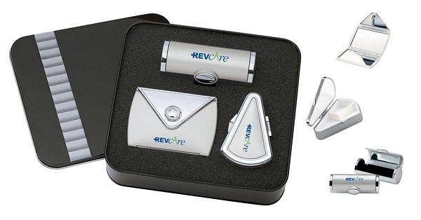Pill Box / Lip Stick - Mirror Case / Double Mirror - 1 Side Magnified Giftset