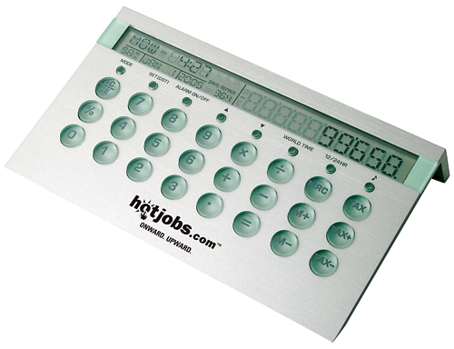 Aluminum Calculator Clock & Calendar