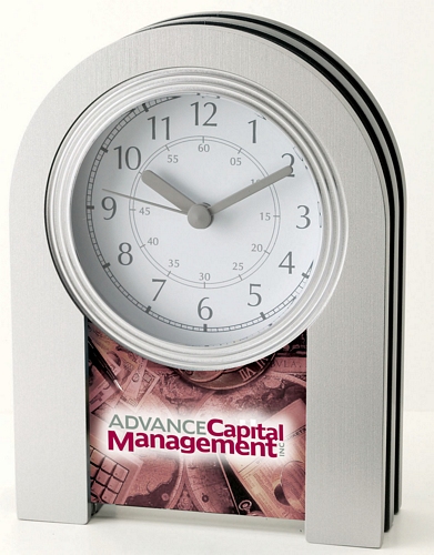Desk Clock with Logo Insert