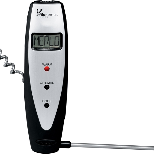 Veneto Digital Wine Thermometer with Corkscrew