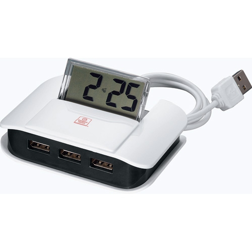 Flip Alarm Clock with 3-Port Hub v.2.0