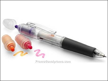 3-kleuren balpen/markeerstift