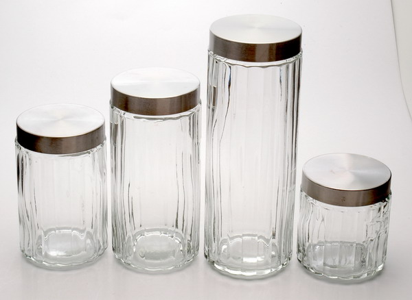 4pcs storage jar set with metal lid
  
   
     
    