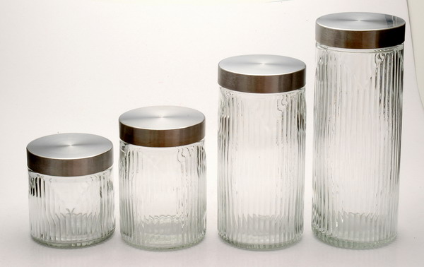 Storage jar with metal lid
  
   
     
    