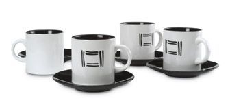 4-piece cappuccino set
