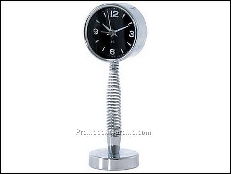 Alarm clock on a spring black dial