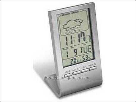 Alarm clock with thermometer