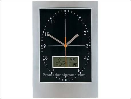 Analoge wandklok met LCD...