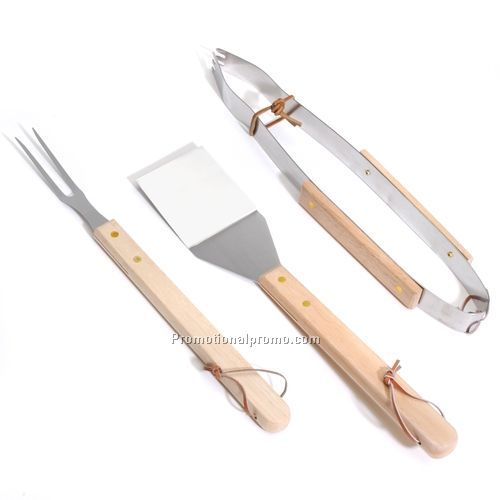 BBQ Set - Wood Handle