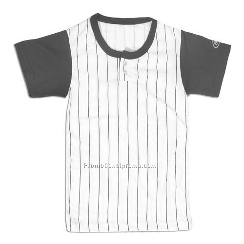 Baseball Shirt - Youth, Pinstripe Henley, 50/50