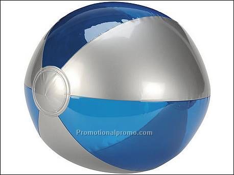 Beachball zilver/blauw