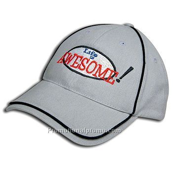 Brushed Heavy Cotton Cap With Piping