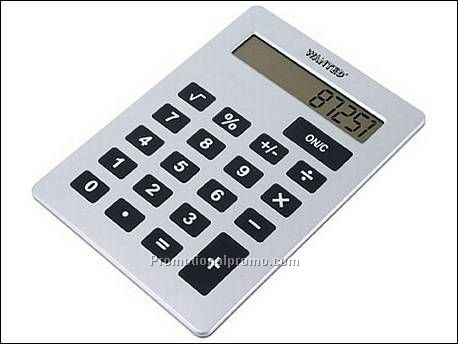 Calculator XXL plastic silver