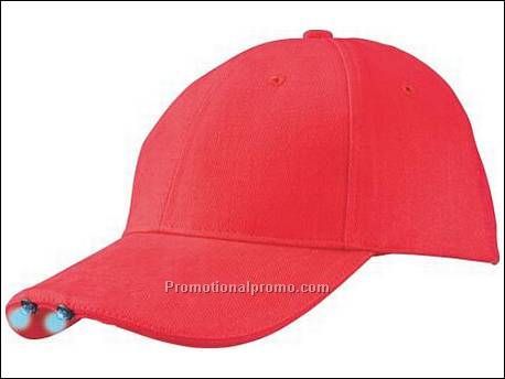 Cap met lampjes. Boven in deze gepate...