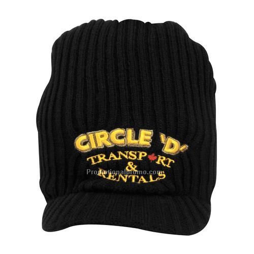 Cap Beanie - Cable Knit with Peak