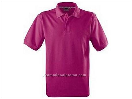 Cotton polo. 1x1 rib gebreide kraag e...