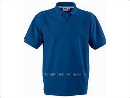Cotton polo. 1x1 rib gebreide kraag e...
