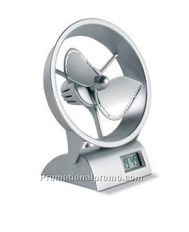 Desk clock fan