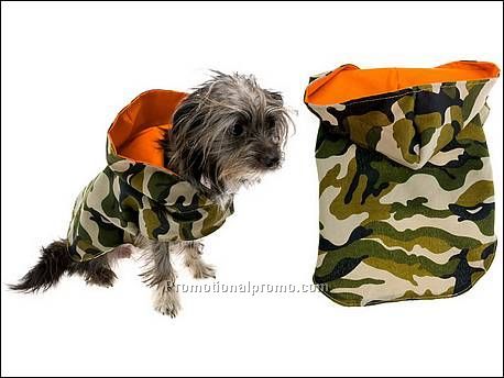 Dog wind jacket camouflage print