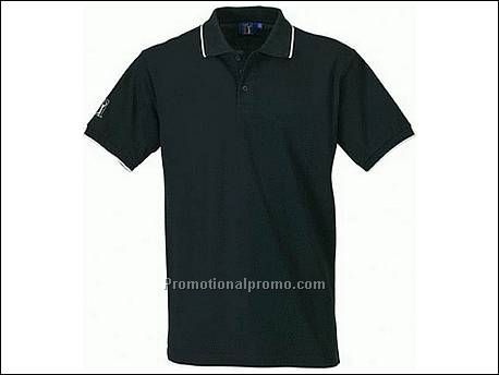 Fade tipping polo. Voorgewassen. Knop...