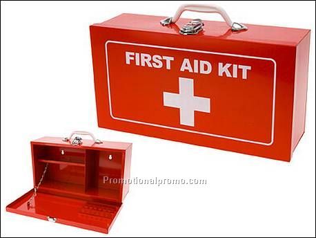 First Aid Kit medicine cabinet red